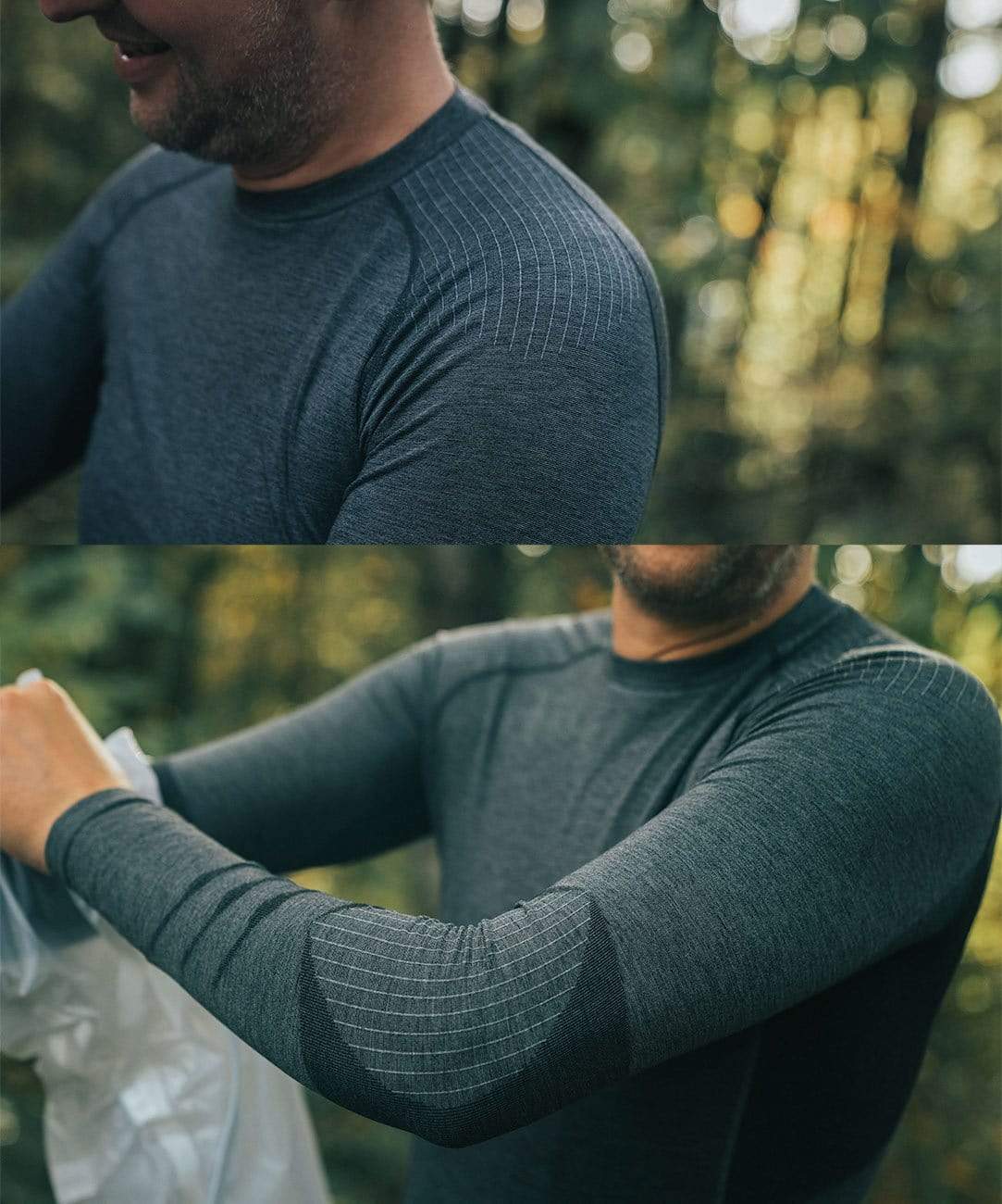 Body-Mapped Men's Cycling Long Sleeve Baselayer
